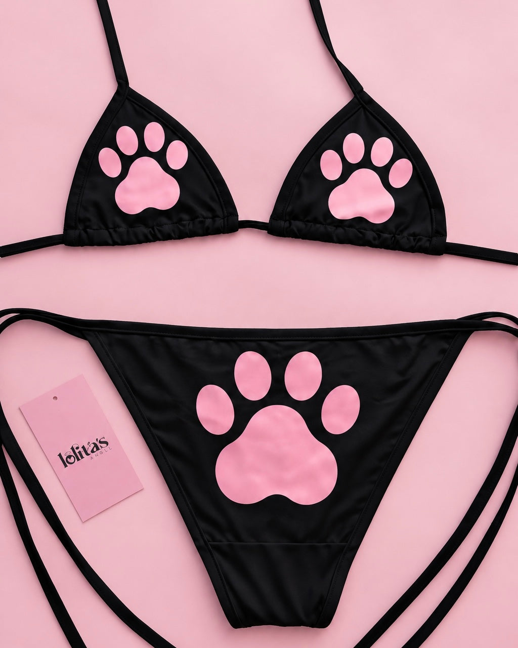 Bikini negro huella 
