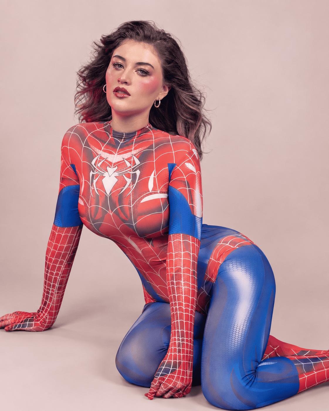 Cosplay Spiderman rojo enterizo 