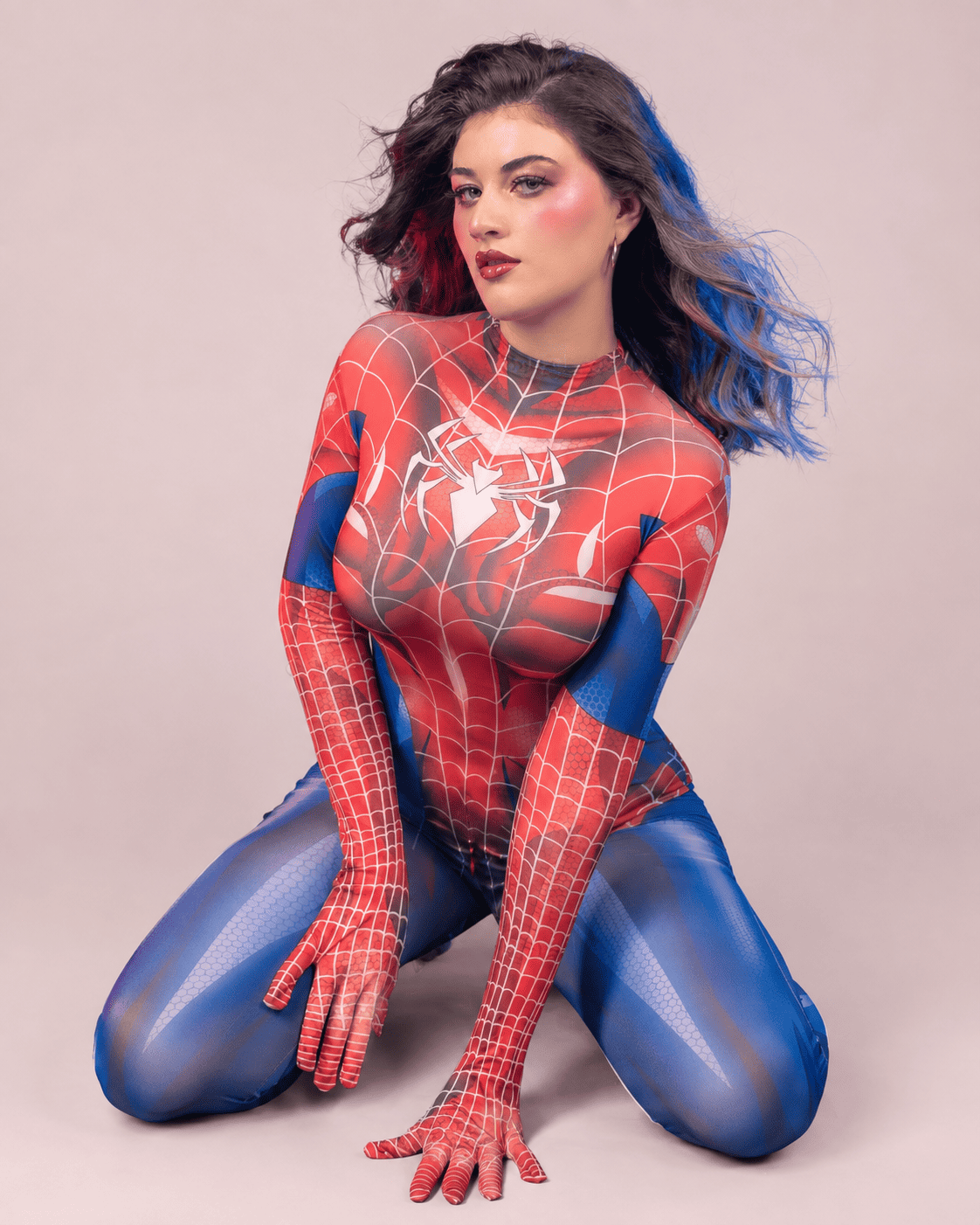 Cosplay Spiderman rojo enterizo