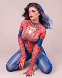 Cosplay Spiderman rojo enterizo