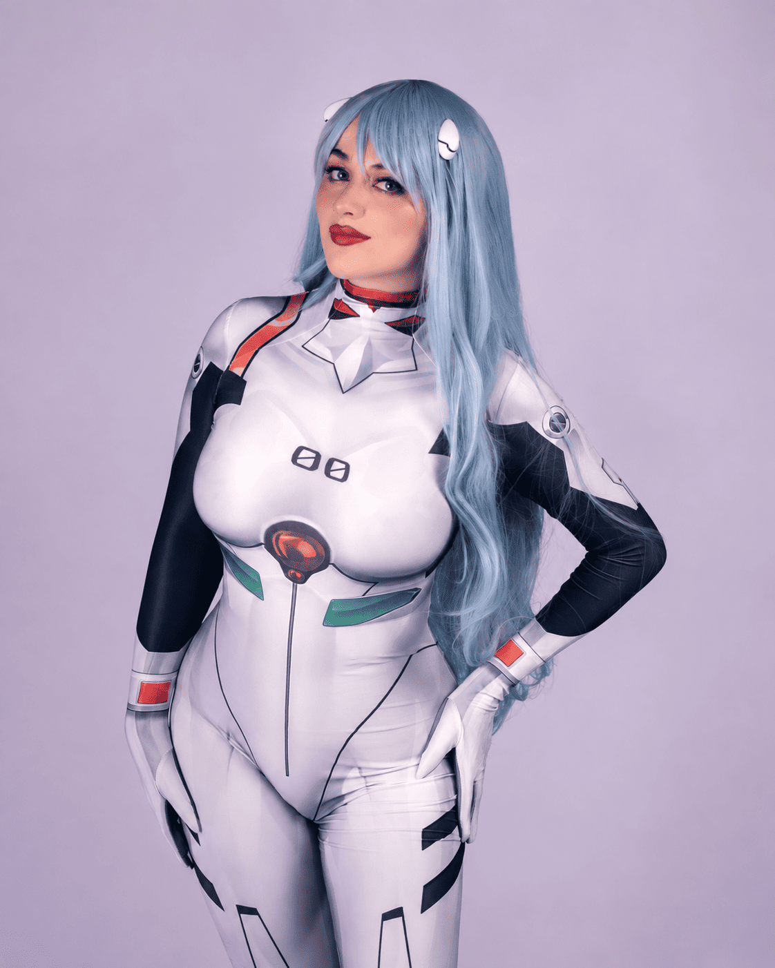 Cosplay Rei de Evangelion para disfraz de anime