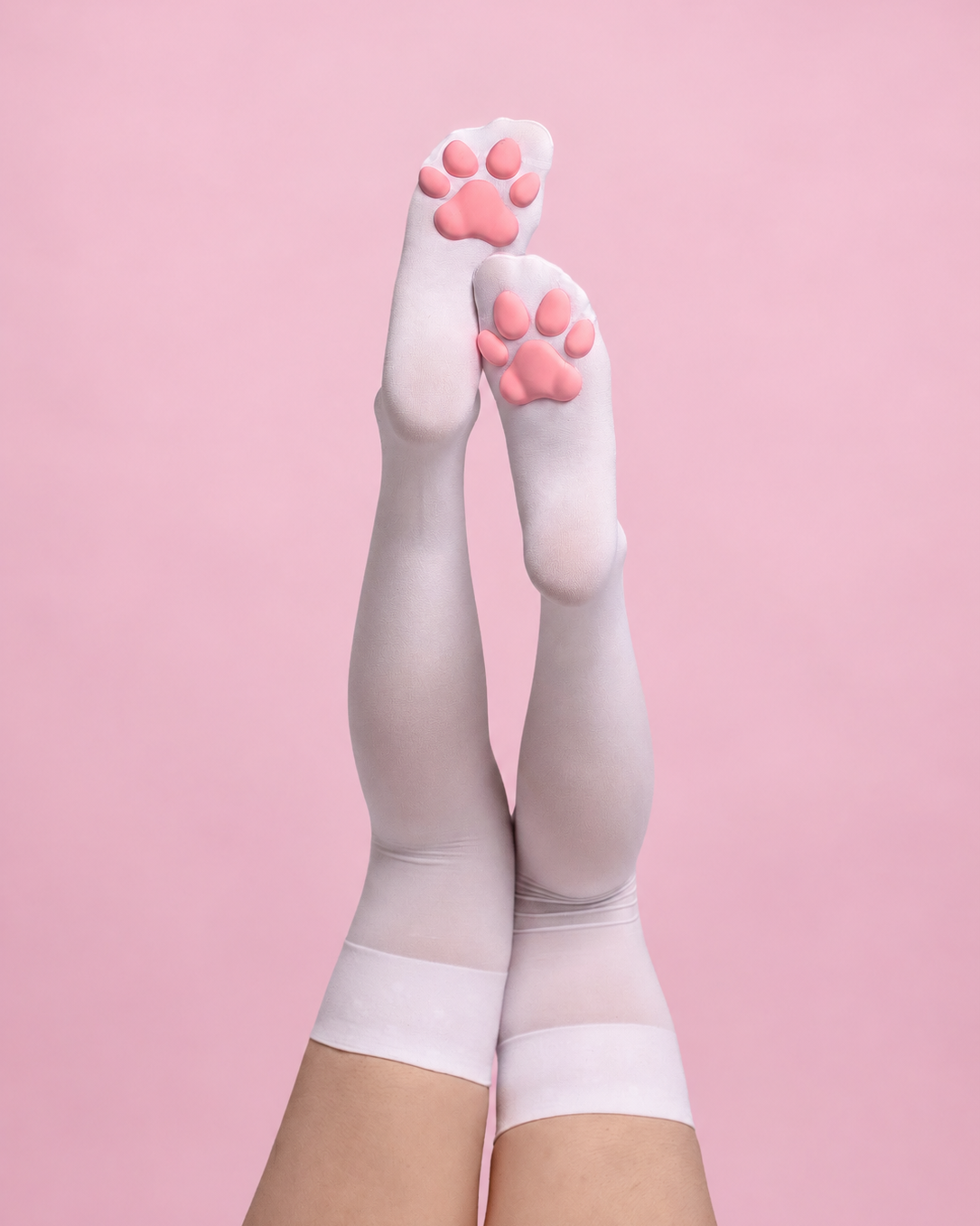 Medias de gato huella 3D disfraz 