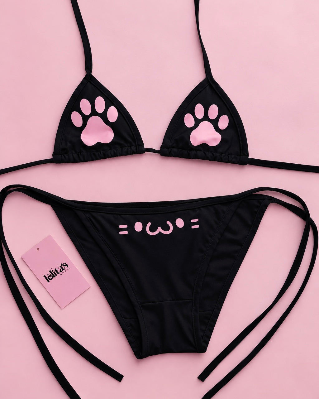Bikini neko kawaii negro