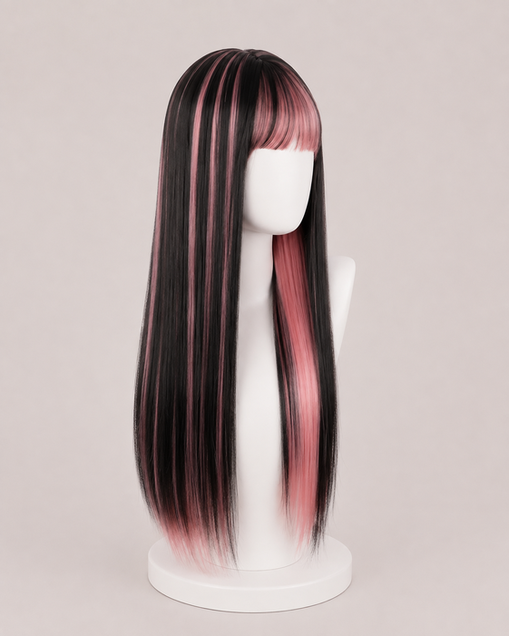 Peluca cosplay Draculaura de Monster High — Angel Cosplays Colombia