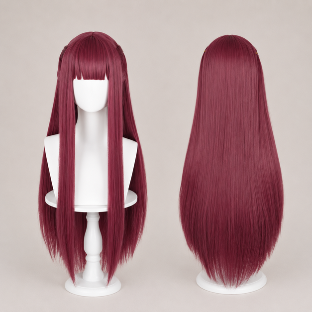 Peluca cosplay Súcubo Rizu para disfraz